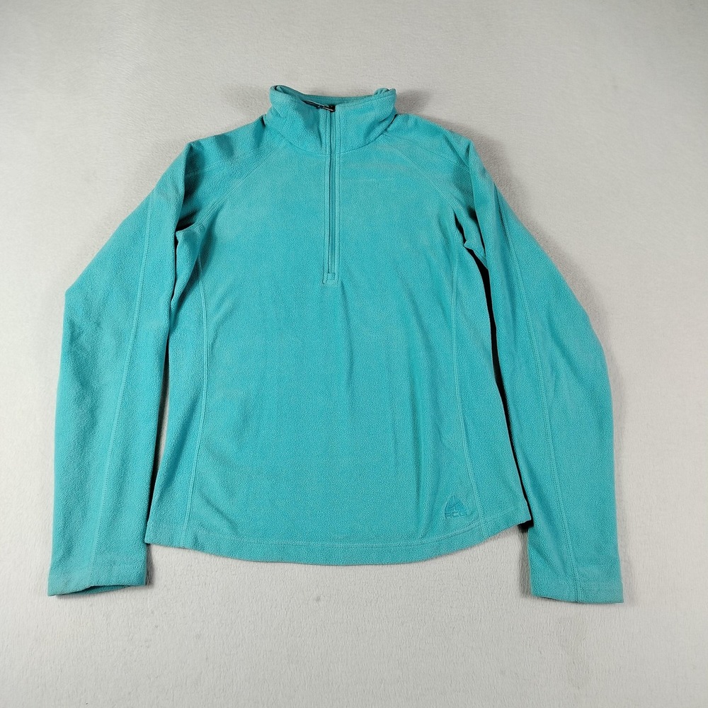 Nike ACG Pullover Womens XS Aqua Blue Fit Therma Fleece Half Zip Outdoor Hiking